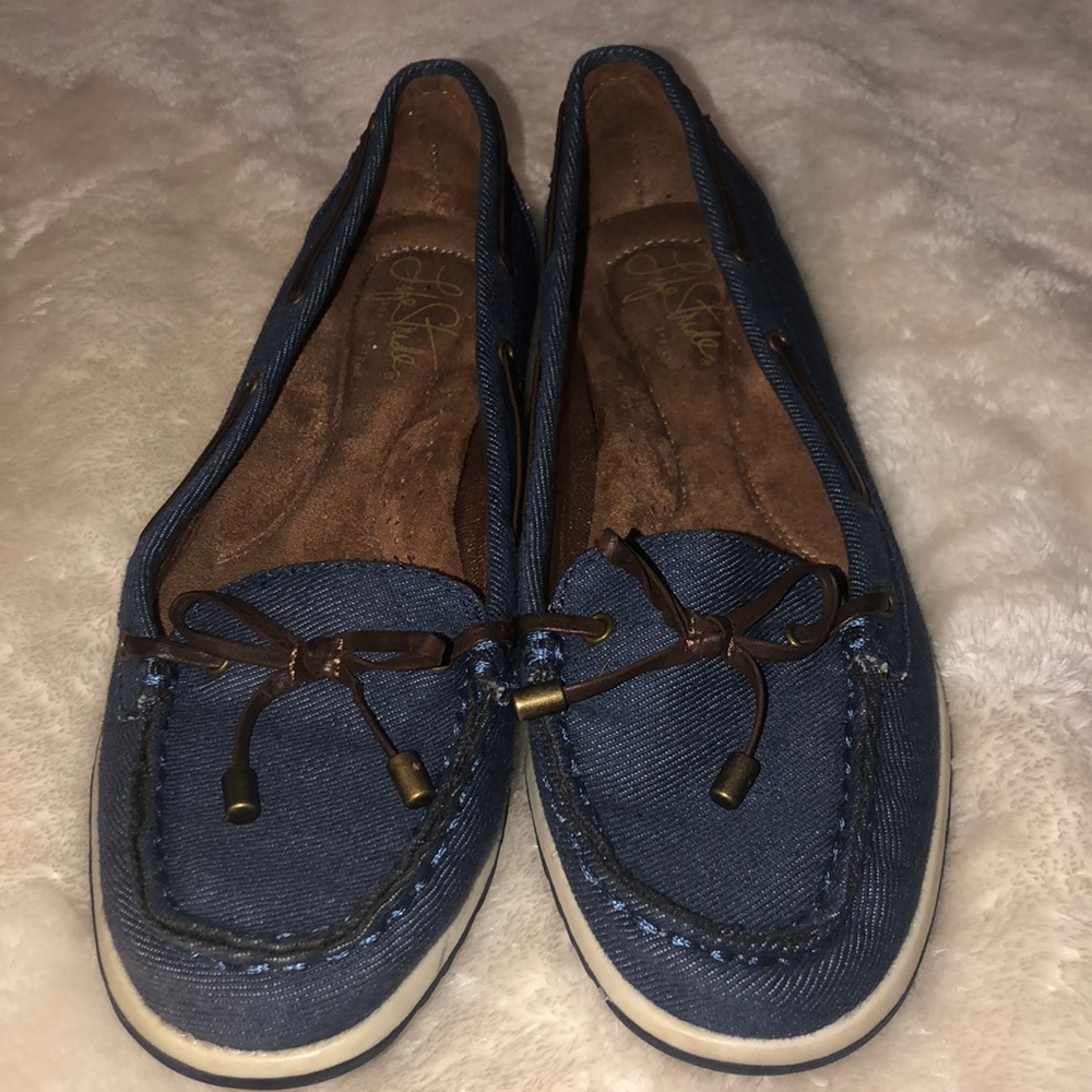 Denim loafers / boat deck shoes